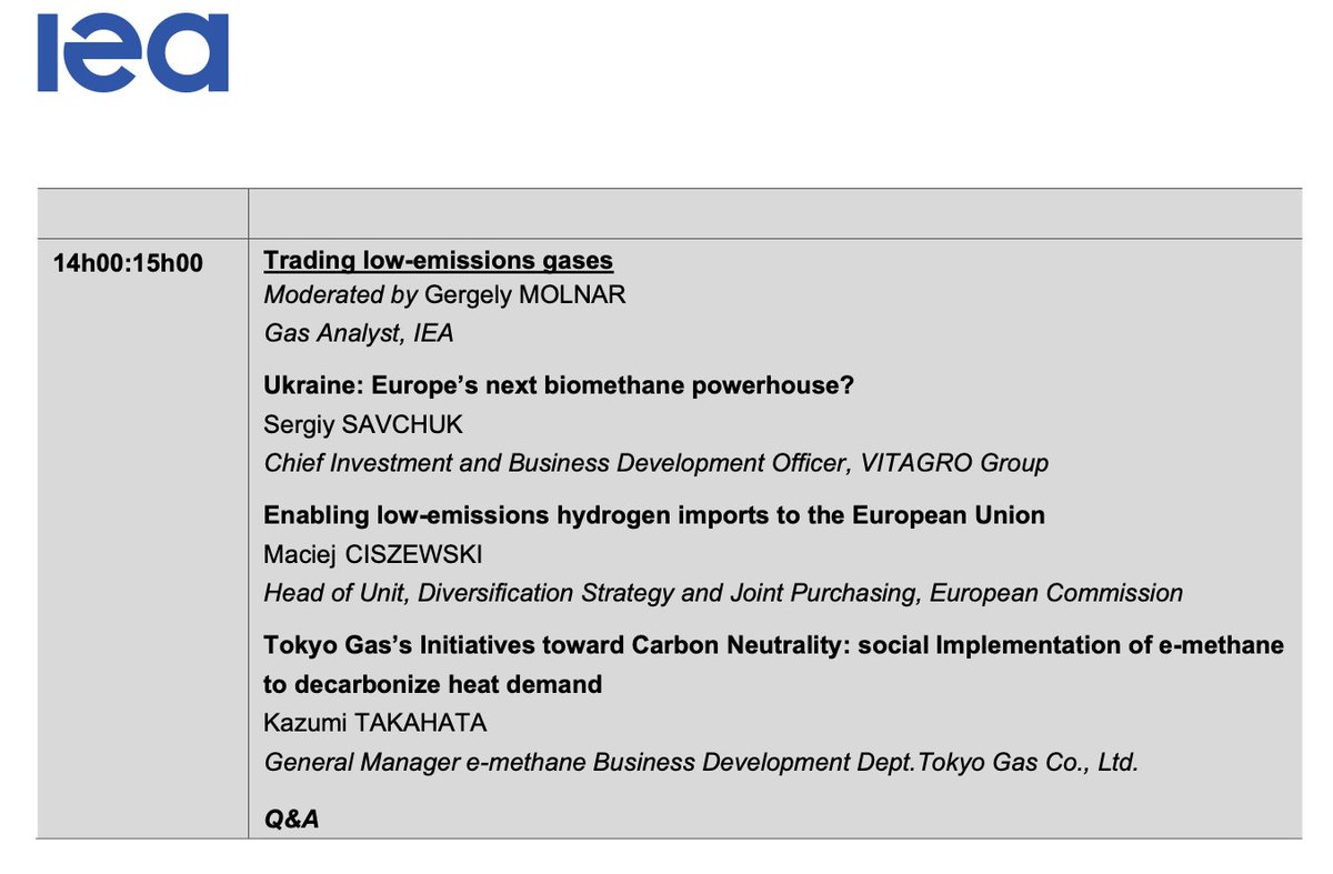 The International Energy Agency has scheduled a Low-Emissions Gases Day to assess potential roles of #biomethane, low-emissions #hydrogen  and e-methane.

Delighted to present on circular economy approaches to biogas

Register here for the 28th Feb 2025: iea.org/events/iea-low…