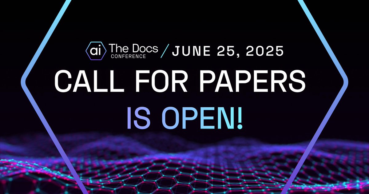 APItheDocs's tweet image. 🤖 AI The Docs - The year of Agentic AI: Emerging Practices in #AI, Documenting, and #APIs 🤖
Our new online conference on June 25, 2025–Call for Speakers is open!
Submit a talk and join us on the virtual stage:
ow.ly/UVsG50V2IHY
#APItheDocs #APIdocumentation #AItheDocs