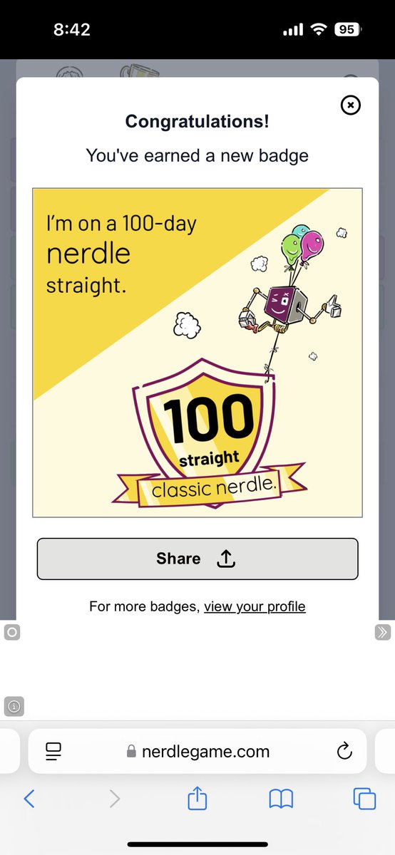 Yup even on break I’m still doing my nerdle! 🤓<a href="/nerdlegame/">Nerdlegame</a>