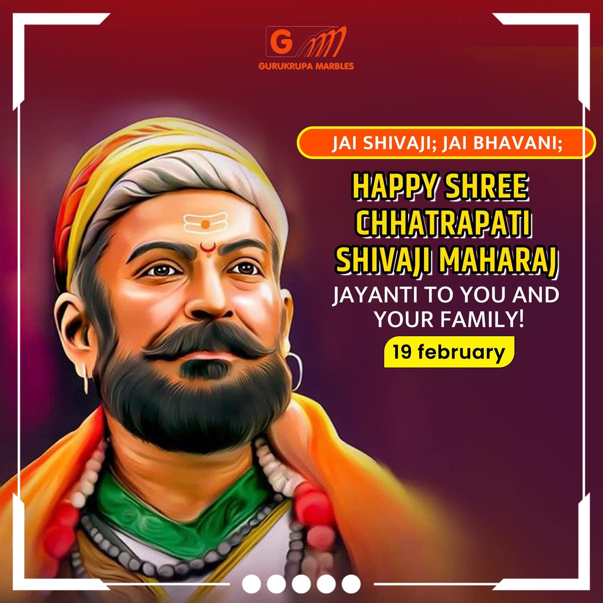 श्रीमंत श्री छत्रपति शिवाजी महाराज की जय 🙏

हिन्दू हृदय सम्राट, धर्म रक्षक, पराक्रमी योद्धा एवं मराठा सम्राट छत्रपति शिवाजी महाराज जी की जयंती पर उन्हें शत-शत नमन 💐
#ChhatrapatiShivajiMaharaj #ShivajiMaharajJayanti2025
#ShivajiMaharaj