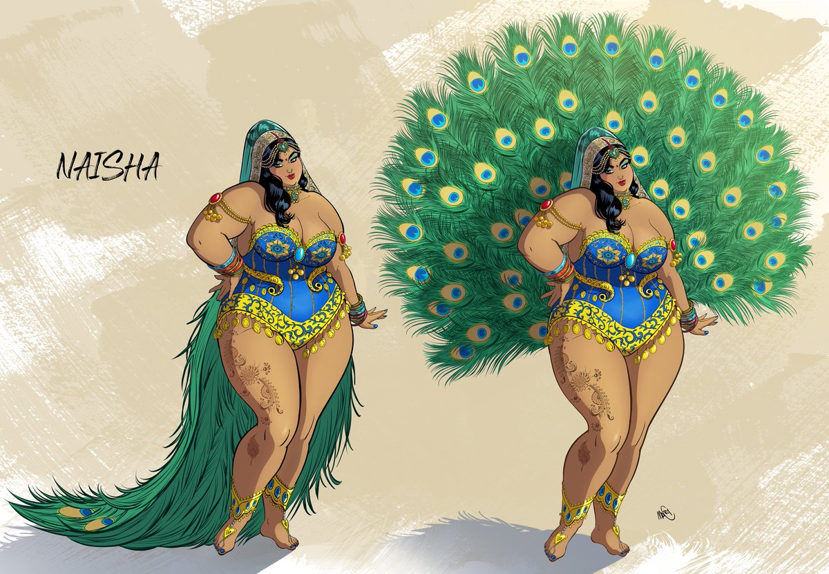 I present to you Naisha  another character from my comic book "Les Goulues  :  22 years old, Indian dancer.
comic book  "Les Goulues " pre-order on Kickstarter.com  #burlesque #curvywoman #comicbooks #fullfigured #plussize #bodypositive #pinup #bbw #lesgoulues #indian