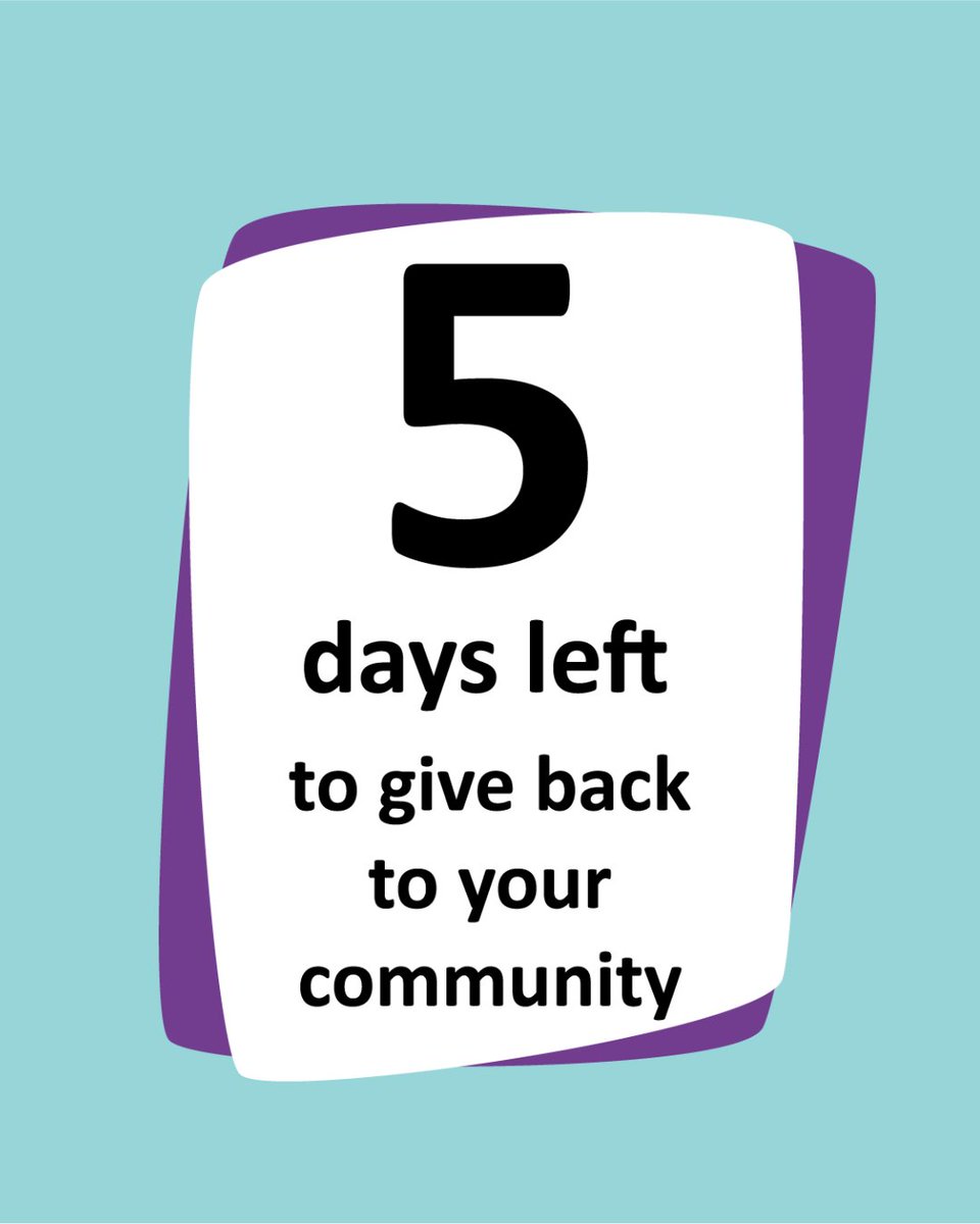 You have five days to apply. Go to bit.ly/BecomeAPanelMe… now! Give back to your community, become a volunteer Panel Member. ⬅️
