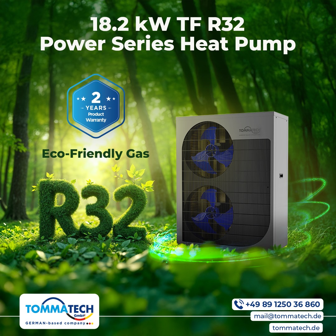 tommatech's tweet photo. TommaTech 18.2kW TF R32 Power Series Heat Pump
☎️+49 89 1250 36 860
📨mail@tommatech.de
#TommaTech
#heatpump
#solarpanel
#solarenergie
#solarenergy
#energy #solar
#panel #energy https://t.co/Wm3cTDeCY2