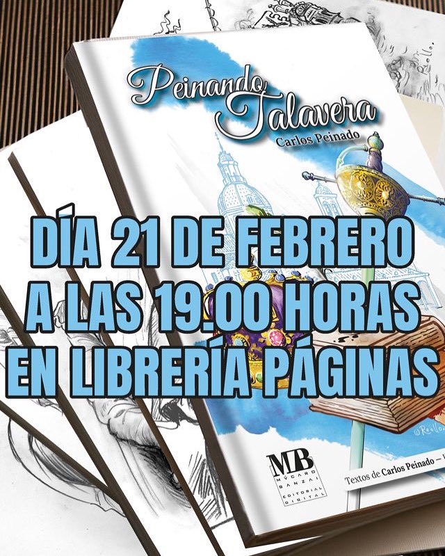 ¡Este viernes! Nuestro compañero, Carlos Peinado, presentará su nuevo libro “Peinando Talavera”. Sumérgete en los entresijos y personajes de la Ciudad de la Cerámica.