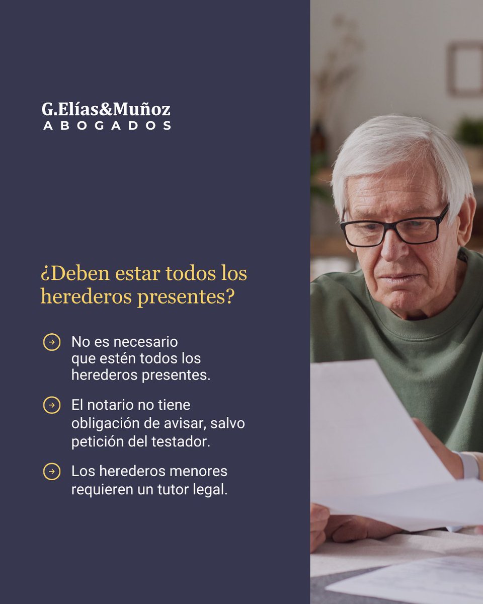 ¿Sabías que no todos los herederos tienen que estar presentes para abrir un testamento? Descubre las claves para entender este proceso en nuestro nuevo carrusel.💡

 ¡Desliza para aprender más!👉
