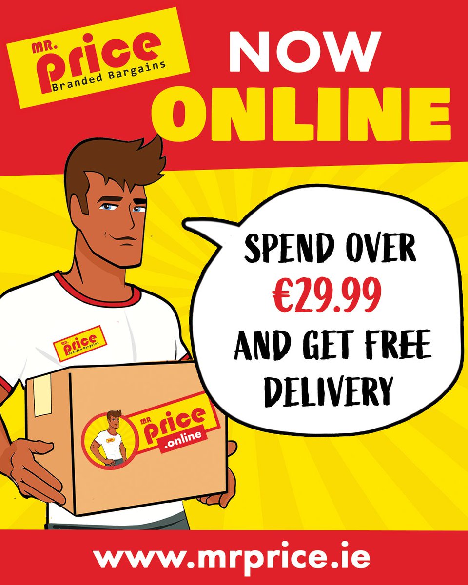 The wait is over...MrPRICE is NOW ONLINE! 📷 Shop all your fave bargains online &amp; have them delivered straight to your door. Shop Now 📷 MrPRICE.ie