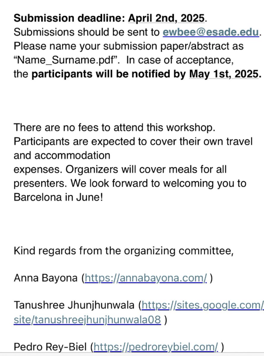 Happy to announce the II @ESADE Workshop in Behavioral and Experimental Economics In Barcelona on June 2nd and 3rd. Keynote lectures by Antonio Penta, Matthew Rabin and Uri Simonsohn. All info in the pictures.