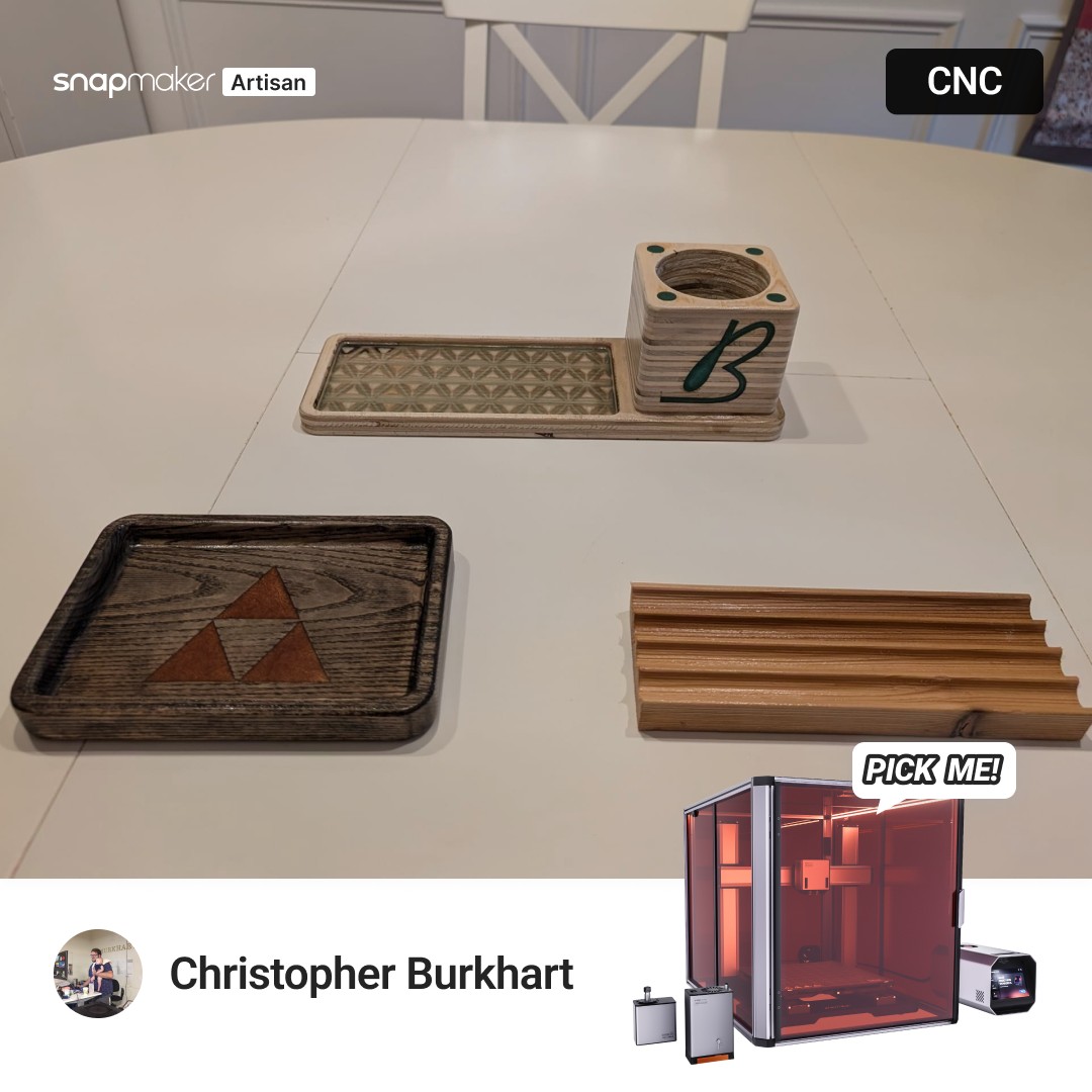 snapmaker's tweet image. 🪄Get Inspired &amp;amp; Create &amp;amp; Share!

From precision models, masks and racing car parts to home décor and everyday essentials🙌—Snapmaker makes it all a breeze!😏#SnapmakerShowcase

📌Machine: Snapmaker Artisan Series 3-in-1 3D Printer
🛒Shop Now: us.snapmaker.com/products/snapm…

👍Got a