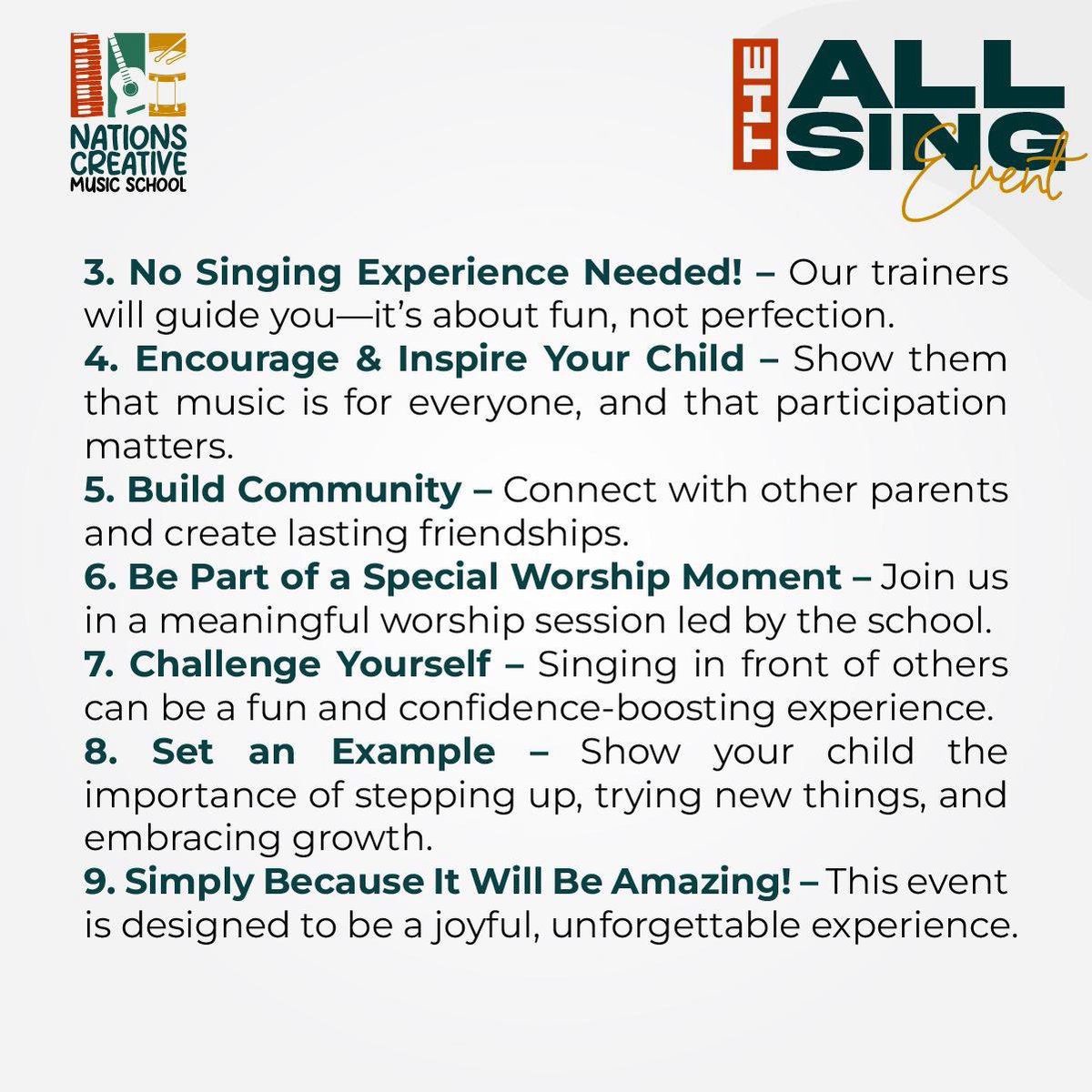 Nations_sch's tweet photo. Join us at The All Sing Event on May 17th, where music meets family fun! Expect:
🎤 Parent Singing Competition
🙏 Worship Session
🎧 Live Recording of student originals!

Confirm your spot by March 6th!
Fee: 15,000 UGX per parent/non-student. https://t.co/9HLedF7Rf8