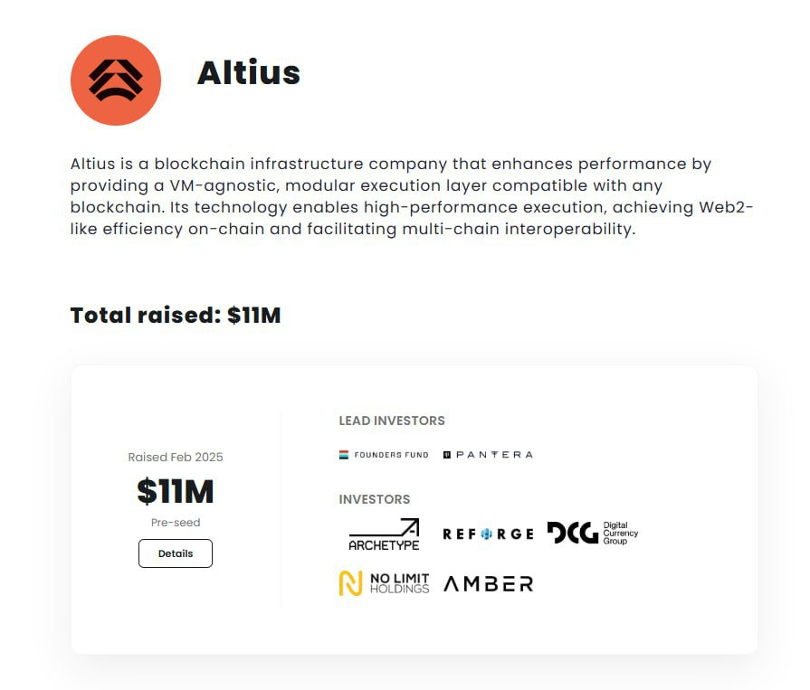 Capital8641016's tweet photo. 💥Altius l - Join Discord ấy role early birds nhé💥

https://t.co/vw6XVQb0Gg

✔️Raised : 11M$ từ Founders Fund, Pantera, DCG , Amber

✔️Team dev : Founder từ Hudson River Trading (cùng 1 quỹ với founder của Hyperliquid)

Tham gia Tele tại: https://t.co/aPD5XVYxKx https://t.co/a3bUwP96RR