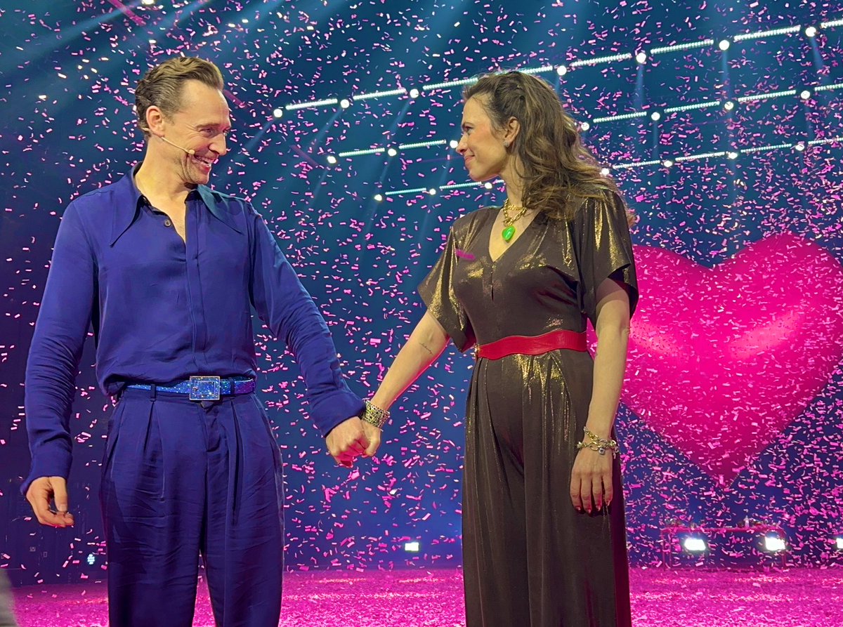 I’ll do my usual mini-write up but I just had to dedicate a post to Tom Hiddleston &amp; Hayley Atwell in “Much Ado About Nothing” with a picture I took of them last night! LOOK AT THEM! 😍 Chemistry was off the charts &amp; they were both fabulous in their roles! 👏🏾