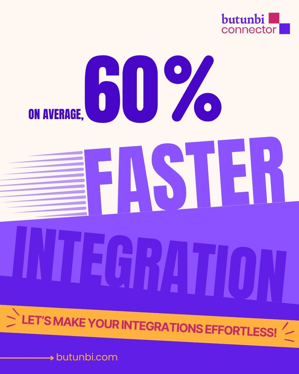 butunbi's tweet photo. Integrate on average 60% faster with #butunbiConnector! 
No more:
❌ Endless debugging
❌ High operational costs
❌ Integration chaos

Join the tech leaders cutting costs &amp; boosting efficiency like never before! 💡

DM us now! 📩 
#SoftwareIntegration #APIIntegration #CTO https://t.co/Hl7IGMNCZL