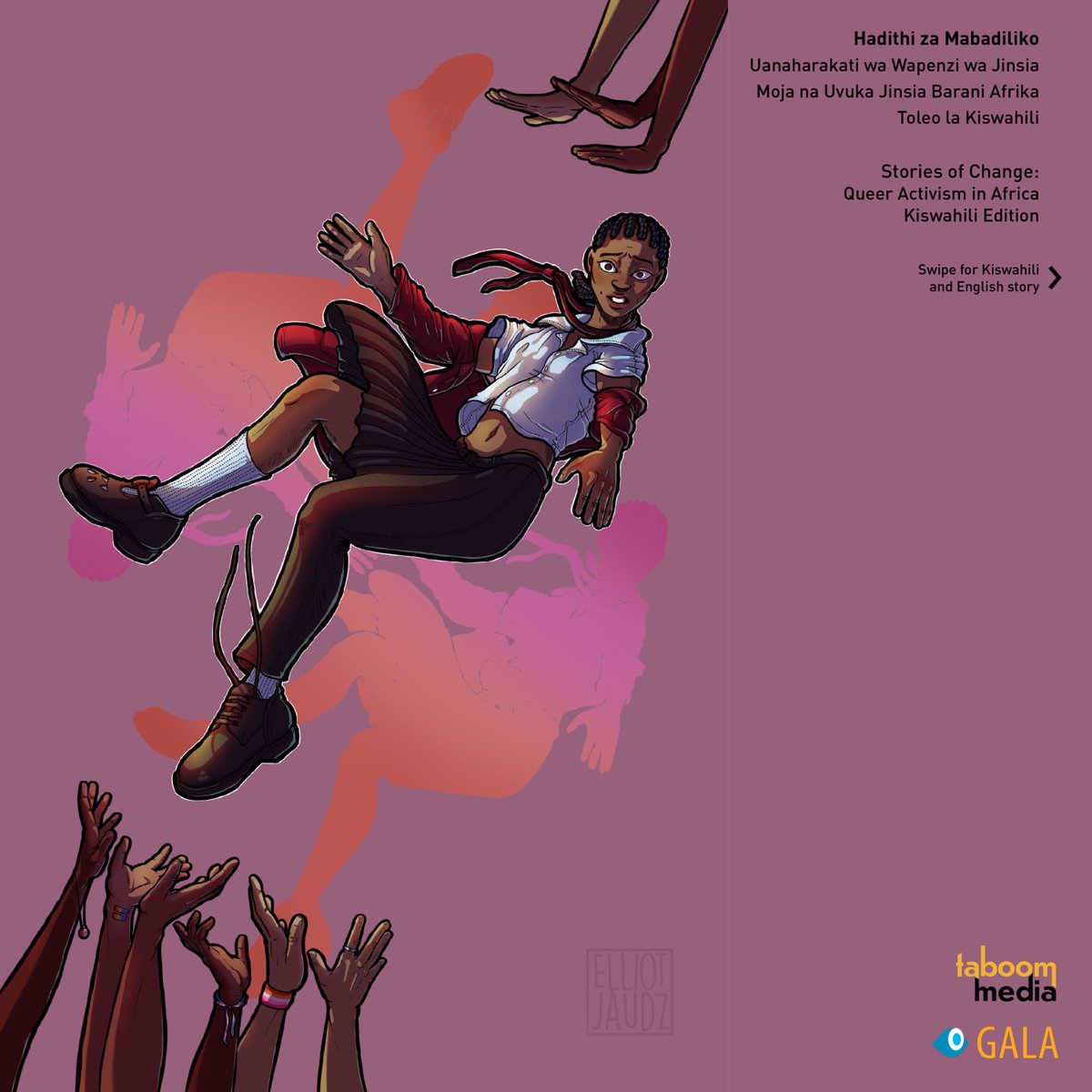 🌟 Featured Story: Hatuko Pekee Yetu / We Are Not Alone by <a href="/LEHAKenya/">LEHA Kenya</a> art by Elliot Jaudz Oliver

Explore Stories of Change: Queer Activism in Africa—free in Kiswahili &amp; English: taboommedia.com/2024/10/29/tab…  

#QueerStories #QueerAfrica