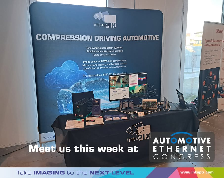 Our <a href="/intoPIX/">intoPIX</a> booth is ready to drive innovation in Automotive Ethernet! 
Stop by to discover our latest breakthroughs in compression at Automotive Ethernet Congress, 18-20 February 2025.
#AutomotiveEthernet #ADAS #TicoRAW #AutomotiveTechnology #AutomotiveEthernetCongress #intoPIX