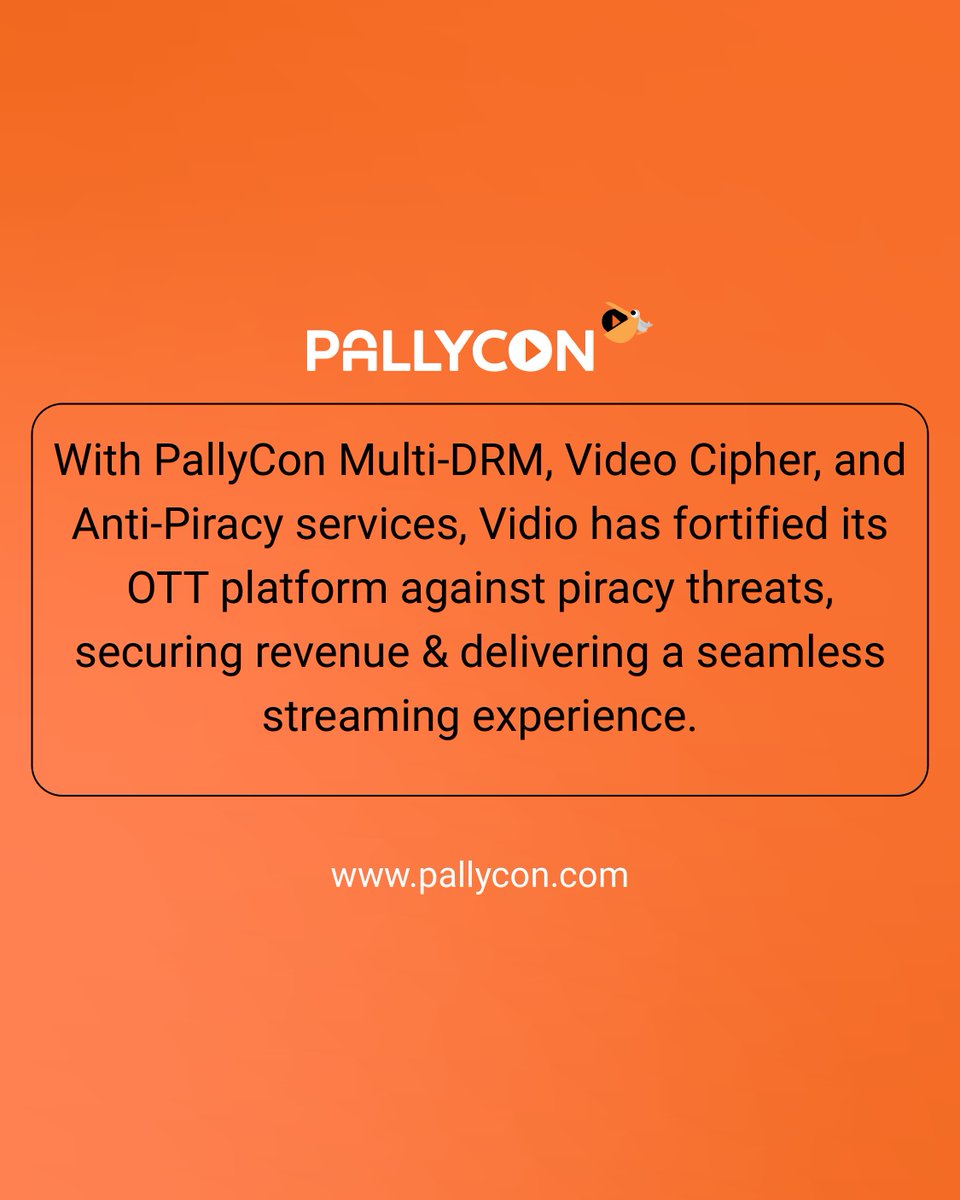 pally_con's tweet image. 𝐕𝐢𝐝𝐢𝐨 𝐱 𝐏𝐚𝐥𝐥𝐲𝐂𝐨𝐧: 𝐒𝐞𝐜𝐮𝐫𝐢𝐧𝐠 𝐭𝐡𝐞 𝐅𝐮𝐭𝐮𝐫𝐞 𝐨𝐟 𝐎𝐓𝐓 𝐒𝐭𝐫𝐞𝐚𝐦𝐢𝐧𝐠!

Are you securing your content the right way?
Learn more: pallycon.com

#OTT #StreamingSecurity #DRM #AntiPiracy #PallyCon #Vidio #ContentProtection