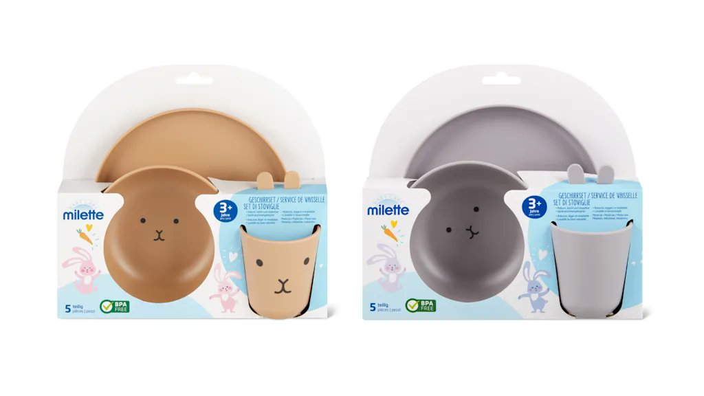 Wegen erhöhter Freisetzung von Melamin und einer damit verbundenen möglichen Gesundheitsgefährdung ruft die Migros die beiden Produkte "Milette Geschirrset Melamin Tan 5-Teilig" und "Milette Geschirrset Melamin Zink 5-Teilig" zurück. 
corporate.migros.ch/de/news/migros…