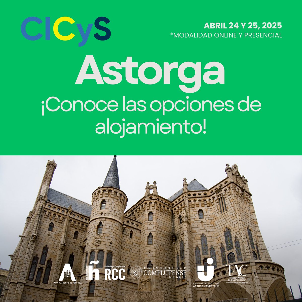 Congreso Internacional de Comunicación y Salud (@congreso_cys) on Twitter photo 🏡 Alojamiento para el CICyS en Astorga
📍 Consulta precios, disponibilidad para tu estancia en nuestra web.
🔗 Más info en eventos.ucm.es/128782/section…
#CICyS #TAC <a href="/unicomplutense/">Complutense</a> <a href="/BarrientosAlmu/">Almudena Barrientos-Báez</a> <a href="/ubaldocuesta/">ubaldo cuesta</a> 🏡 Alojamiento para el CICyS en Astorga
📍 Consulta precios, disponibilidad para tu estancia en nuestra web.
🔗 Más info en eventos.ucm.es/128782/section…
#CICyS #TAC <a href="/unicomplutense/">Complutense</a> <a href="/BarrientosAlmu/">Almudena Barrientos-Báez</a> <a href="/ubaldocuesta/">ubaldo cuesta</a>