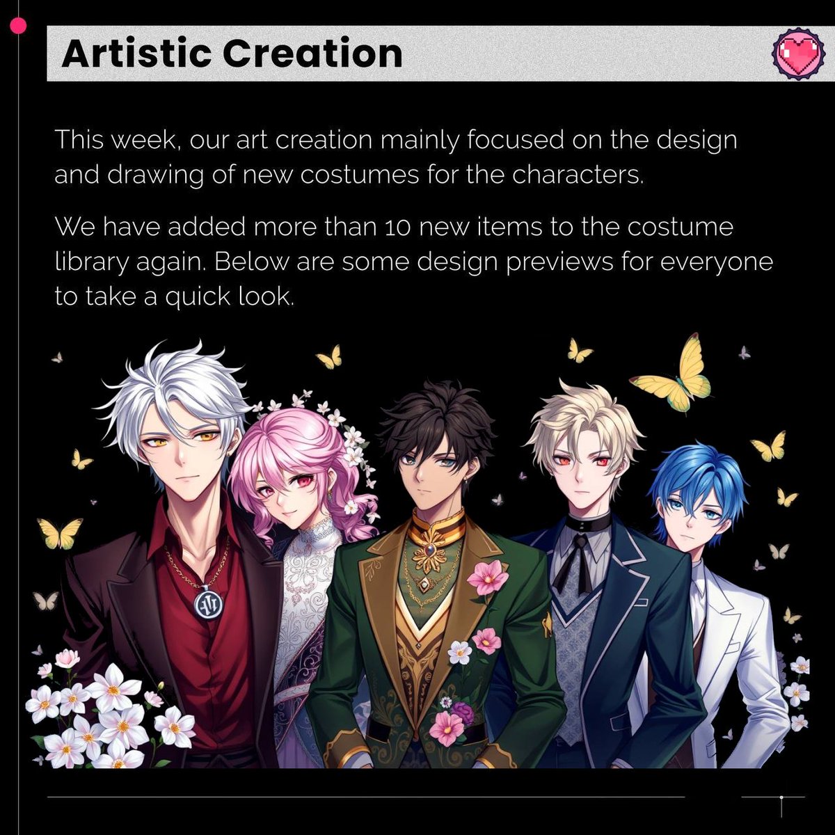 LyricAI_Lab's tweet image. New costumes are on the way. Stay tuned for a closer look at the latest designs.