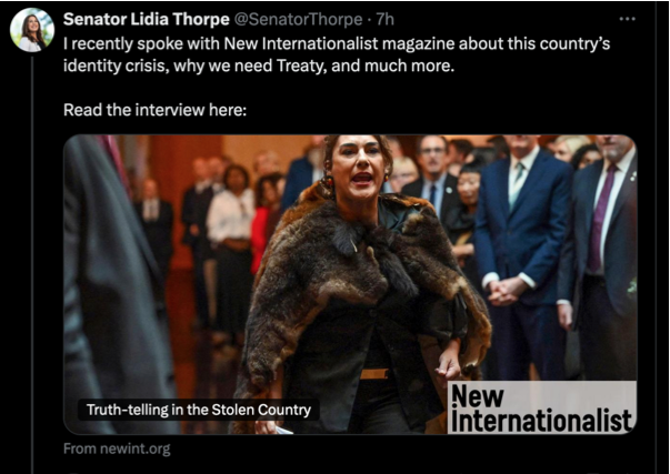 AussieFaa's tweet photo. So confident in her abilities that ALL comments and retweets are blocked.
Victorians you voted for this micro minded charlatan posing as an aboriginal.
@SenatorThorpe is a fake through and through https://t.co/AKAh9K6iZi