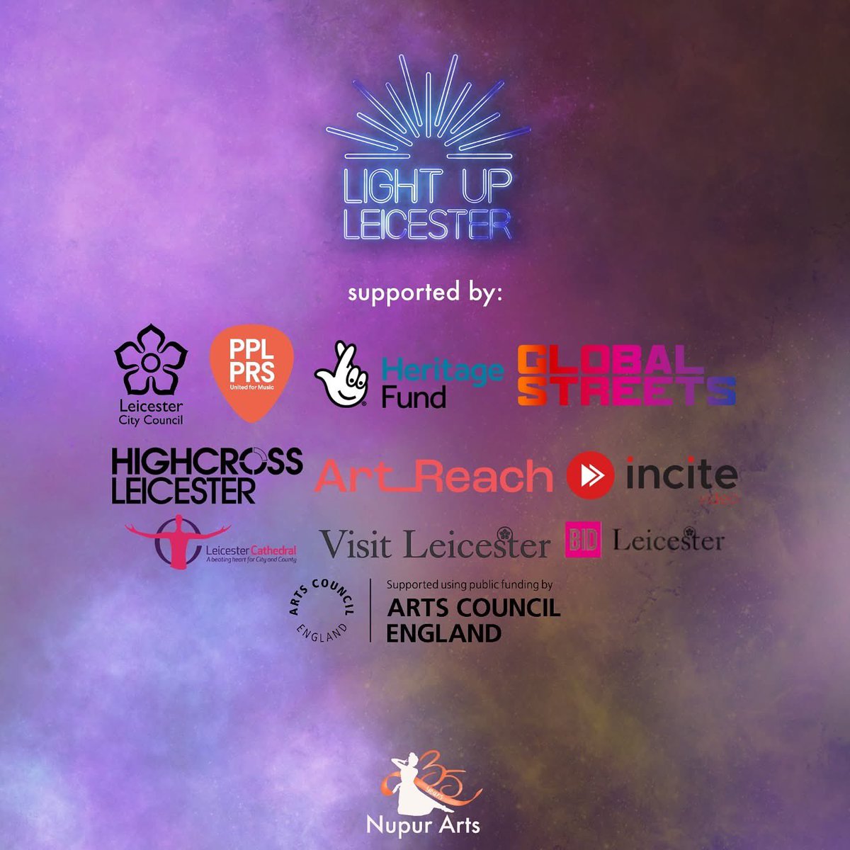 Thank you to all of the supporters of <a href="/LightUpLeics/">Light Up Leicester</a> , enabling us to bring light and joy to the Leicester this Spring! ✨

We are so excited to be collaborating with @leicestercitycouncil for Light Up Leicester 25 as one of the 5 Leicester-based key partners! 
 
#LightUpLeic