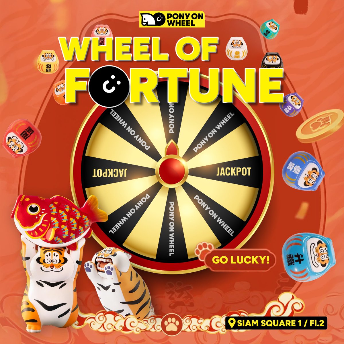 ponyonwheelth's tweet photo. 🎰🌟 𝐖𝐇𝐄𝐄𝐋 𝐎𝐅 𝐅𝐎𝐑𝐓𝐔𝐍𝐄 - ภารกิจพิเศษกับวงล้อเสี่ยงดวง!
.
เซลฟี่กับพี่เสืออ้วน พร้อมลุ้นรับเสืออ้วน Alexander the Fat Tiger 2 คอลเลคชั่นสุดคิวท์ 🐯
.
📆 วันที่ 22-23 กุมภาพัน���์นี้เท่านั้น!
📍 PONY ON WHEEL Siam Square 1 ชั้น 2

#ponyonwheelth #ponyonwheel #เสืออ้วน https://t.co/yXl7eCEwGX