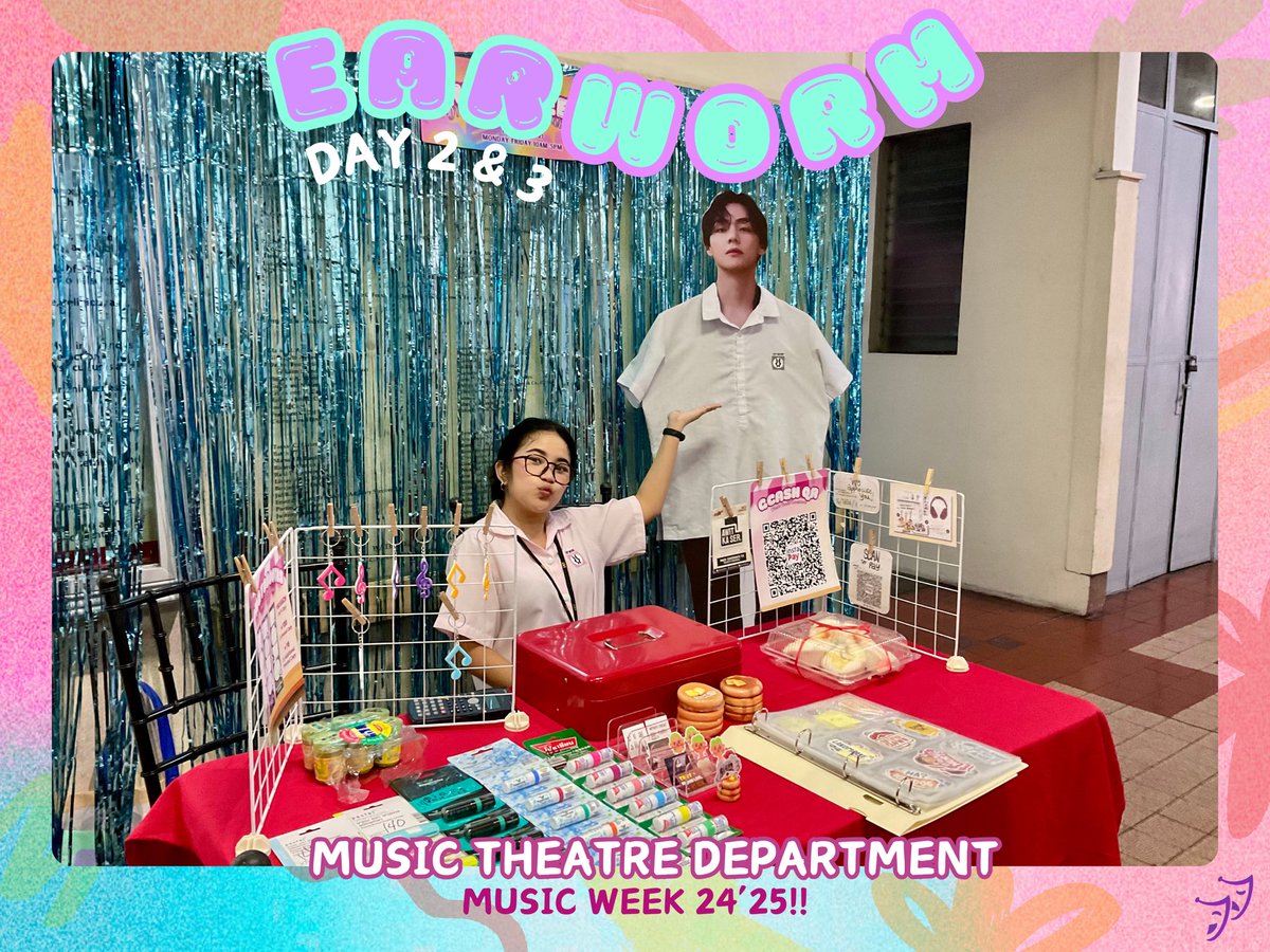 ust_mtdept's tweet photo. Day 2 &amp; 3 of Music Week 2025!! 🎉 Our booth is open to everyone!! We’re successful enough to sell lots on the 2nd &amp; 3rd day 🫶 Don’t worry if you weren’t able to buy today, you still have a lot of time to check our booth tomorrow!! 🤩 See you!!

#USTMusicWeek #MusicTheatre #USTCM https://t.co/2e4cotkL6m