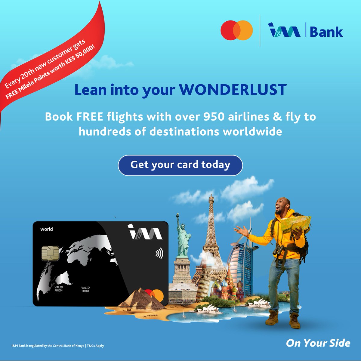 marto254_'s tweet photo. With I&M Bank, your purchases pave the way to rewards. Earn Milele Points for travel or shopping. New to the family? Here's 5000 points! #IMWorldCreditCard Get Your Card Today! https://t.co/wYT7Lf4ovo
