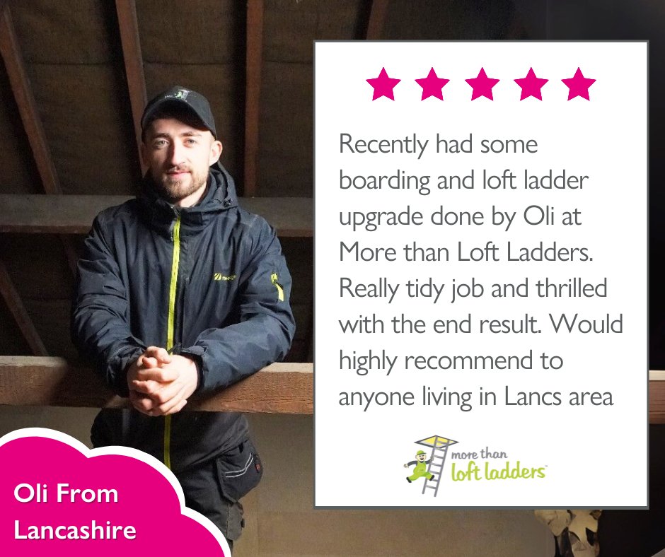 mtll_uk's tweet image. We're Thrilled to share a glowing review for our Lancashire Franchise Partner, Oli! It's always rewarding to hear from satisfied customers.

Contact us today to discover how we can assist you in creating a more functional and organised space.

#LoftTransformation