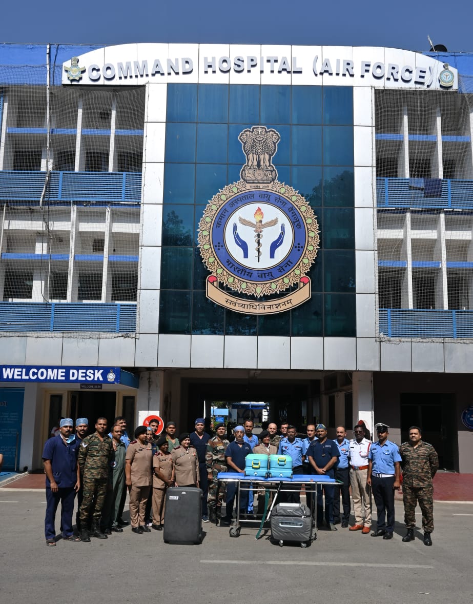 Prodef_blr's tweet photo. "A milestone in organ donation! Command Hospital Air Force Bangalore successfully conducts a multi-city organ retrieval operation, saving lives across India. A true testament to collaboration between military &amp; civilian institutions. #OrganDonation #IndianAirForce #SavingLives" https://t.co/zZPDrXFy7w