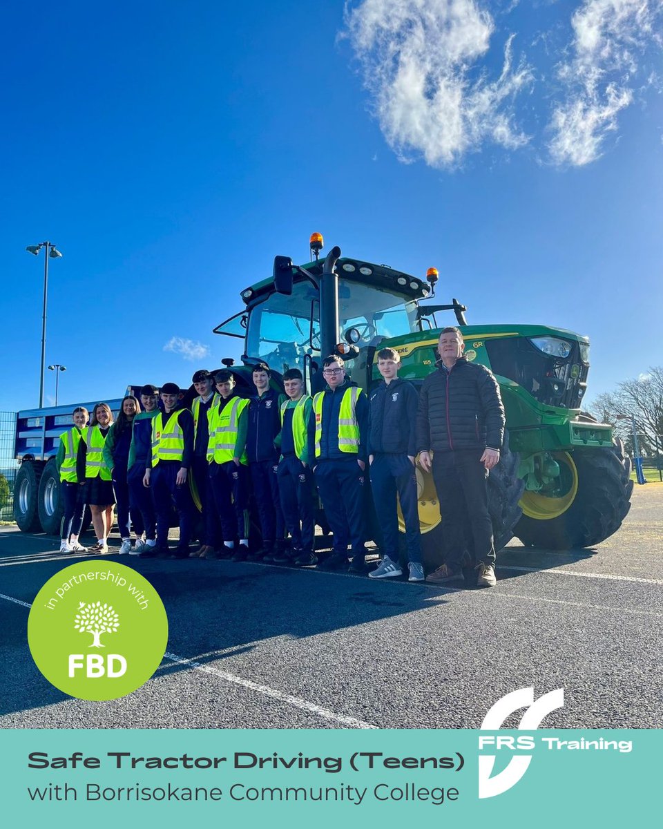 FRS Training (@frstraining) on Twitter photo Nothing better than a sunny day for some hands-on training☀🚜Earlier this month, we delivered our Safe #TractorDriving Course for Teens at <a href="/BorrisokaneCC/">Borrisokane CC</a>
Well done to all involved & thanks to <a href="/fbd_ie/">FBD Insurance</a> for their continued support in delivering this important teen safety course 👏 Nothing better than a sunny day for some hands-on training☀🚜Earlier this month, we delivered our Safe #TractorDriving Course for Teens at <a href="/BorrisokaneCC/">Borrisokane CC</a>
Well done to all involved & thanks to <a href="/fbd_ie/">FBD Insurance</a> for their continued support in delivering this important teen safety course 👏