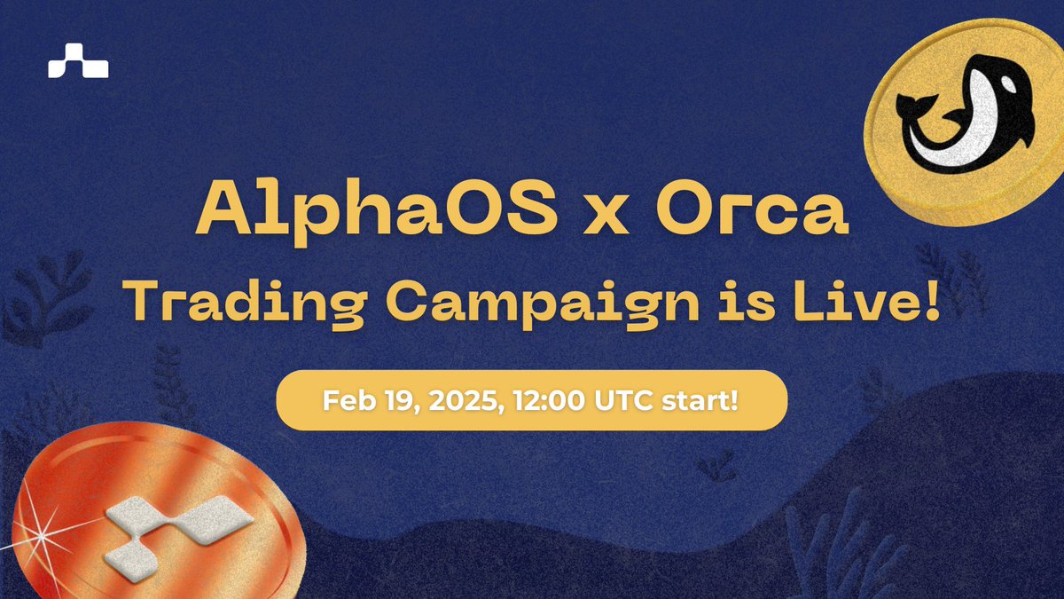 0xalphanet's tweet photo. AlphaOS x Orca Trading Campaign is Live! 🔥

Trade in Orca liquidity pools @orca_so during the campaign period and enjoy 2x AlphaOS points instantly! Plus, top traders on the leaderboard will receive exclusive ORCA token airdrops! 🎁
📅 Campaign Period: Feb 19, 2025, 12:00 UTC – Mar 11, 2025, 12:00 UTC
🎯 How to Join: Just trade in Orca pools on AlphaOS and start earning!
Boost your rewards and climb the ranks now! 

Start trading: https://t.co/N42J6TIBrw