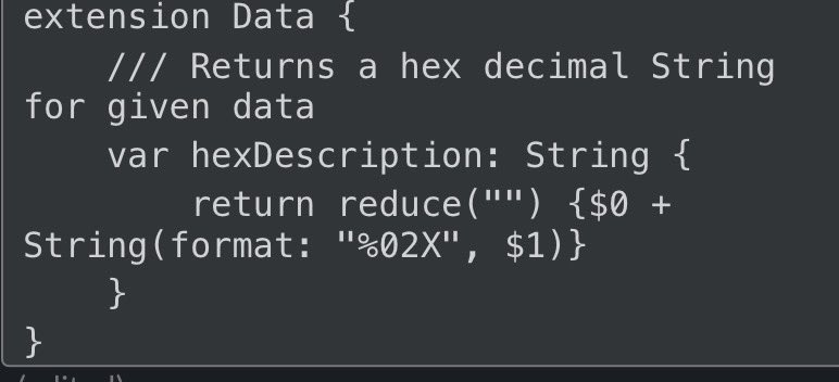 anivns09's tweet image. Very handy extension  to convert Data to corresponding hexadecimal format in Swift. Mostly used to debug device token while testing
#swift #iosprogramming #iosdevelopment