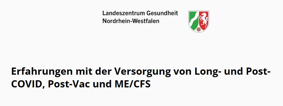 Schlechte Versorgungslage, oft uninformierte Ärzte + Gutachter, Gaslighting und Desinformationskampagnen - diese kurze (!) Umfrage aus NRW bietet die Möglichkeit, auf Erfahrungen im Umgang mit #MECFS #LongCovid #PostVac aufmerksam zu machen.
Teilnahme aus NRW +🌍.