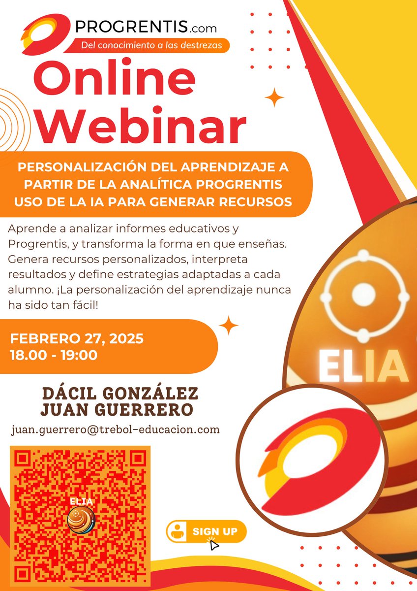 eimlearning (@eimlearning) on Twitter photo Querido docente.
Te ayudamos a sacarle partido a la analítica del aprendizaje y a ELIA, nuestra asistente docente. 
Queremos que tengas más tiempo para acompañar al estudiante en su aprendizaje gracias a la tecnología educativa.
¡Lee el QR y acompáñanos!
#ClaustroVirtual Querido docente.
Te ayudamos a sacarle partido a la analítica del aprendizaje y a ELIA, nuestra asistente docente. 
Queremos que tengas más tiempo para acompañar al estudiante en su aprendizaje gracias a la tecnología educativa.
¡Lee el QR y acompáñanos!
#ClaustroVirtual
