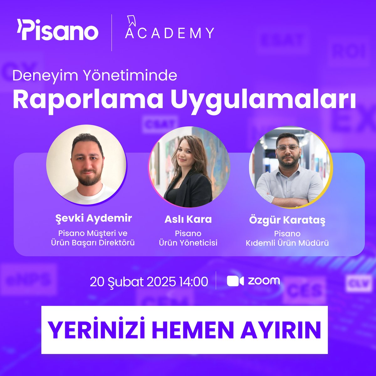 ⌛En güncel raporlama yaklaşımlarıyla sektörde fark yaratmak için son gün! 🔗 hubs.la/Q037jtZj0

💺Hala yerinizi ayırmadıysanız, hemen kaydınızı tamamlayın!