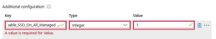 dennismaus's tweet photo. @MSIntune @IntuneSuppTeam Unable to create IOS config for SSO extension with Additional configuartion. Whatever i do it says no value... Checkt multiple tenants. https://t.co/HFaEGoEsx9