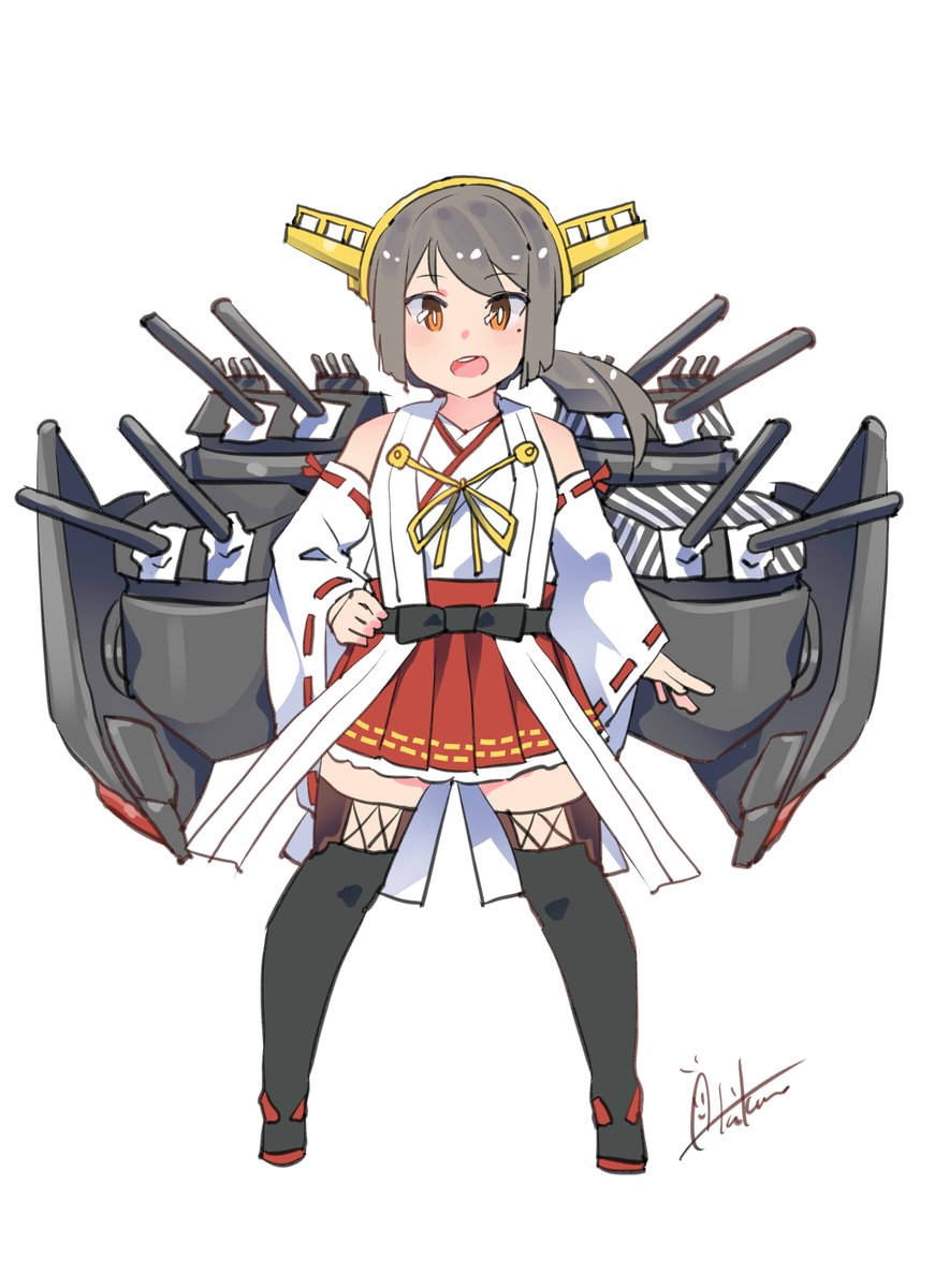 榛名(艦これ) 「skebにて妙義ちゃんを描かせていただきました!ありがとうございました! ■sk」|あき缶@inicaのイラスト