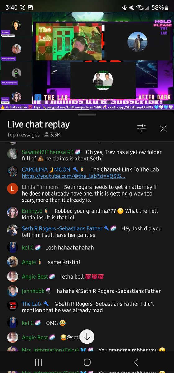 hyper sexualised Seth Rogers, whilst on a panel with another known misogynistic gaslighter, to talk about his missing son, told the world how he still has a woman’s panties as a way to poke at another man. His son’s name is in his tag when he talks like a predator. Indefensible .