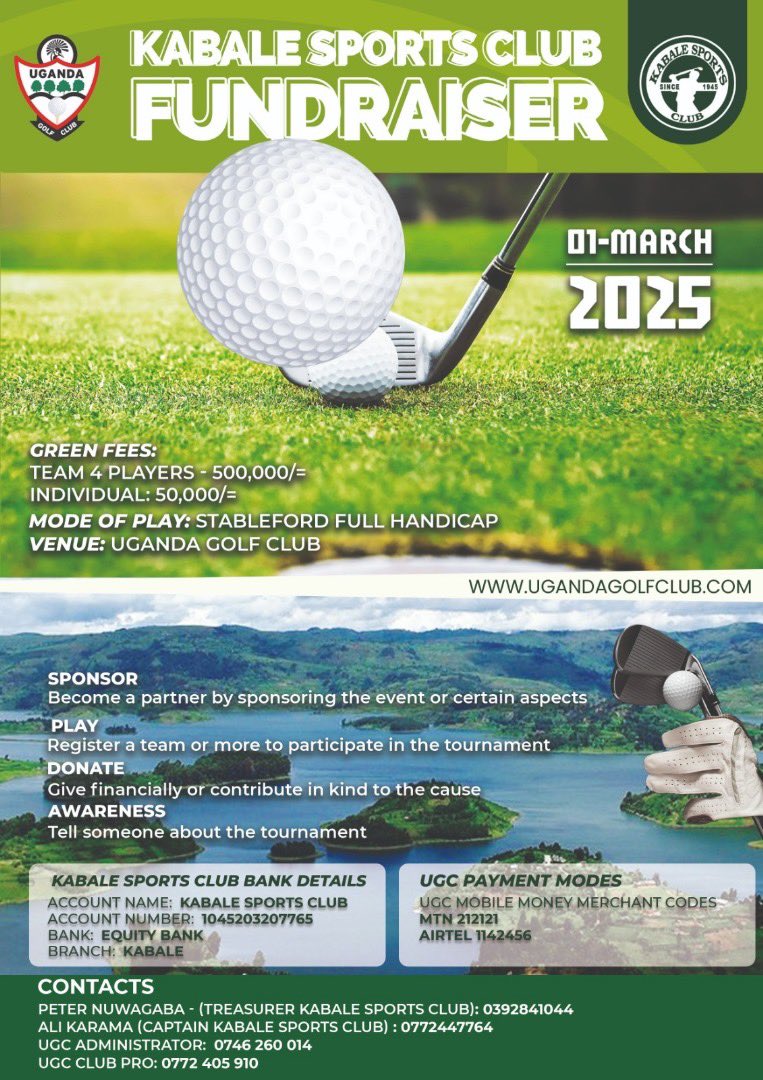 Upcoming tournaments 🥇⛳️