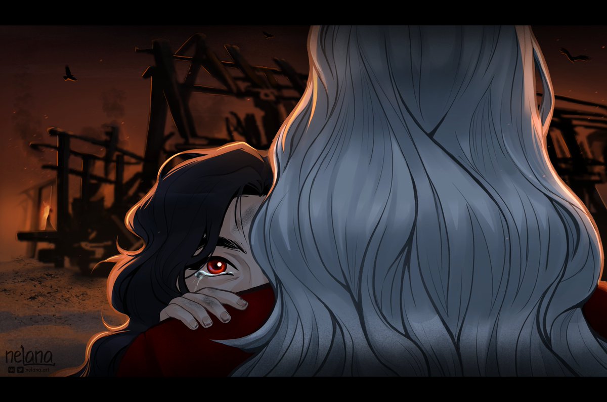 Art with my OC Helen and her savior.

#art #drawing #illustration #sketch