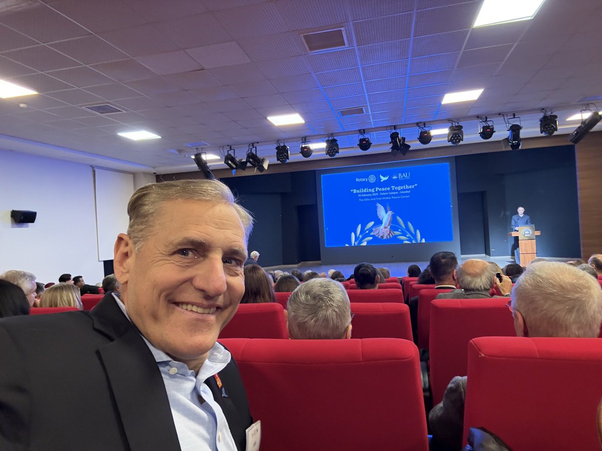 JohnHewko's tweet photo. In Istanbul for the opening of Rotary's 7th Peace Center at Bahcesehir University.  Attending a briefing at the university before tomorrow's inauguration and following @Rotary Peace Conference where 1,000 Rotarians from around the world will gather to discuss peacebulding efforts https://t.co/oCeKG2Kkjd
