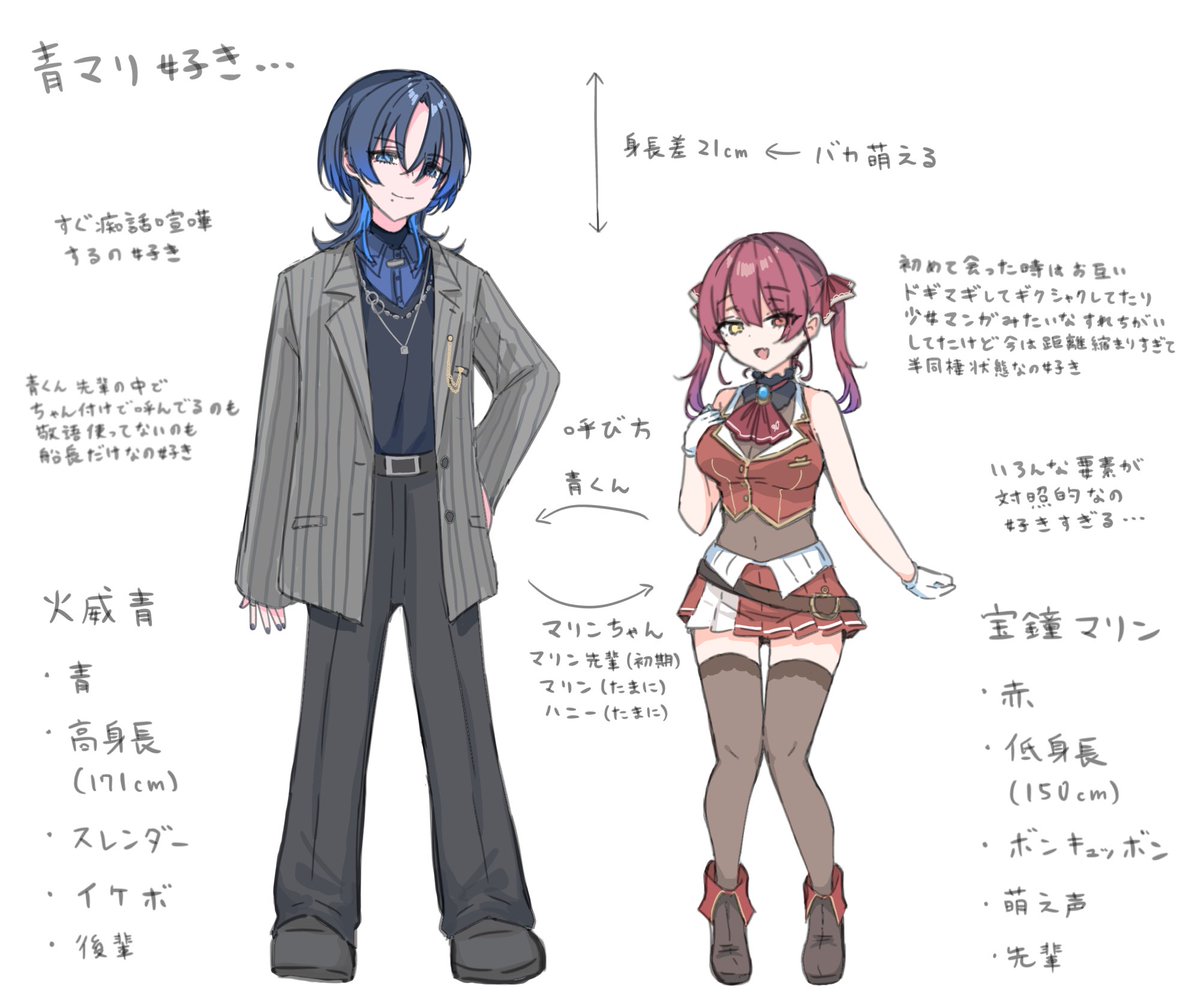 tmmn_am's tweet image. 青マリの好きなところ書き殴っただけ