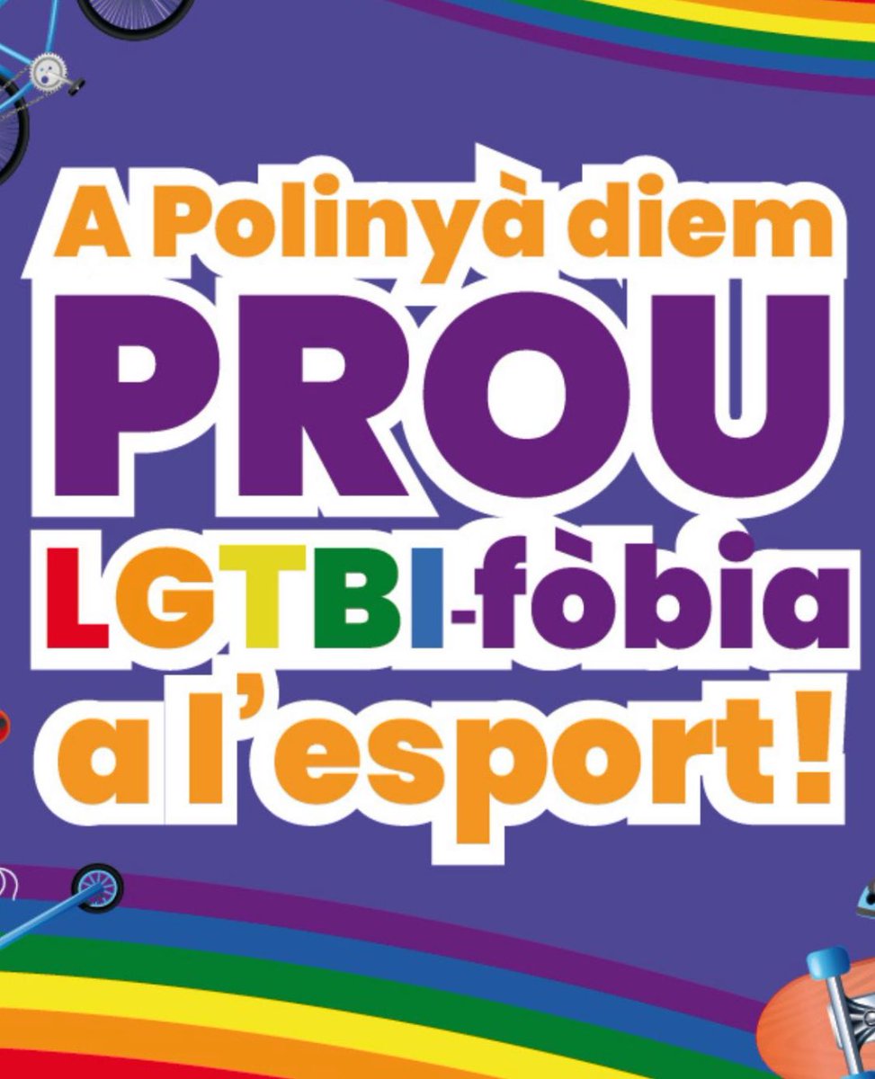 🏳️‍🌈🏳️‍⚧️A Polinyà ens sumem al Dia Internacional contra l'LGTBIfòbia a l'esport.

🥰 Gràcies als clubs del poble que s'adhereixen a aquesta jornada i lluiran una pancarta durant els partits.

‼️LGTBIfòbia ni a l'esport ni enlloc.