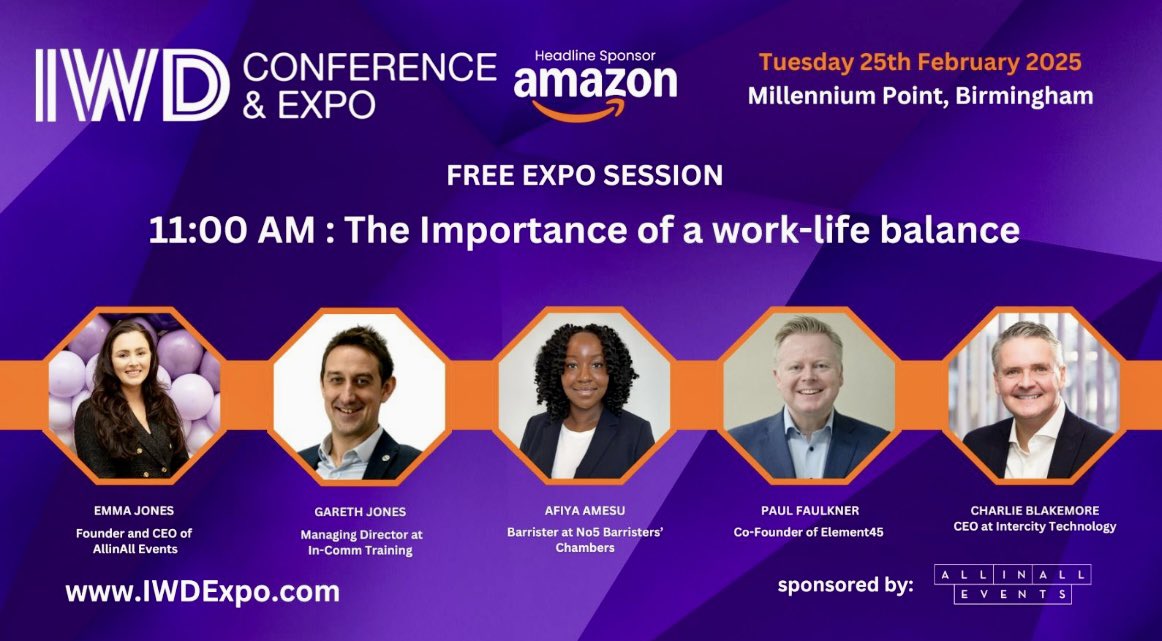 ThePaulFaulkner's tweet image. Looking forward to this panel on ‘work/life balance’ as part of the #IWD Conference at @millenniumpoint on 25th Feb.   

Not sure I’ve always gotten that right in my career but I’ve certainly got better at it over time.  👇