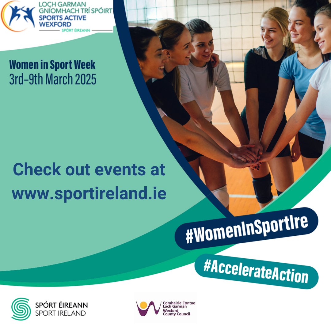 Sports Active (@sportactivewex) on Twitter photo Get ready! 💪 Women in Sport Week is back March 3rd - 9th!
Sport Ireland is celebrating women's achievements & promoting equality in sports.
Check out the events they have planned!
#WomenInSportIre #SportIreland
<a href="/sportireland/">Sport Ireland</a> <a href="/wexfordcoco/">Wexford County Council</a> <a href="/HealthyWexford/">Healthy Wexford</a> Get ready! 💪 Women in Sport Week is back March 3rd - 9th!
Sport Ireland is celebrating women's achievements & promoting equality in sports.
Check out the events they have planned!
#WomenInSportIre #SportIreland
<a href="/sportireland/">Sport Ireland</a> <a href="/wexfordcoco/">Wexford County Council</a> <a href="/HealthyWexford/">Healthy Wexford</a>