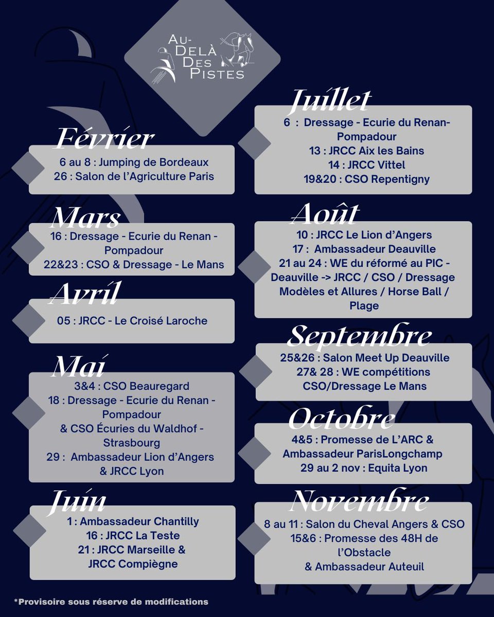 Le programme des événements ADDP 2025 est disponible ! 🎉

📌 Au programme : JRCC, promesse de don, salons, compétitions, journées ambassadeurs, W-E dédiés aux réformés !

🔔 Restez connectés ! Le planning peut évoluer et de nouvelles dates seront ajoutées au fil de l’année. ⏳