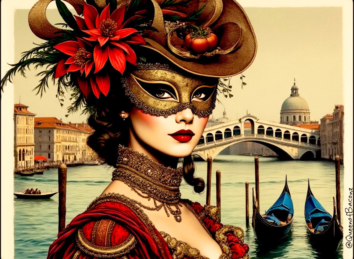 QueenofBaconz's tweet image. Carnival Challenge
#imagebreak 
“Venetian Carnival”

Come join in ( rules in post above) 
 @muriellondon 
@MarekArts 
@AITalesNBH