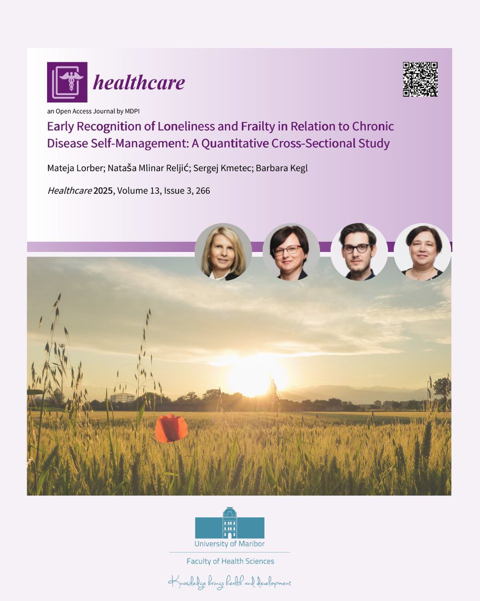 📣 We are proud to announce that our researchers have published a new scientific paper.   

Congratulations!  👏

Paper 🔗 mdpi.com/2227-9032/13/3…

#Scientific #Paper #Healthcare #OpenAccess #mdpi #EarlyRecognition #Loneliness #Frailty #ChronicDisease #Study