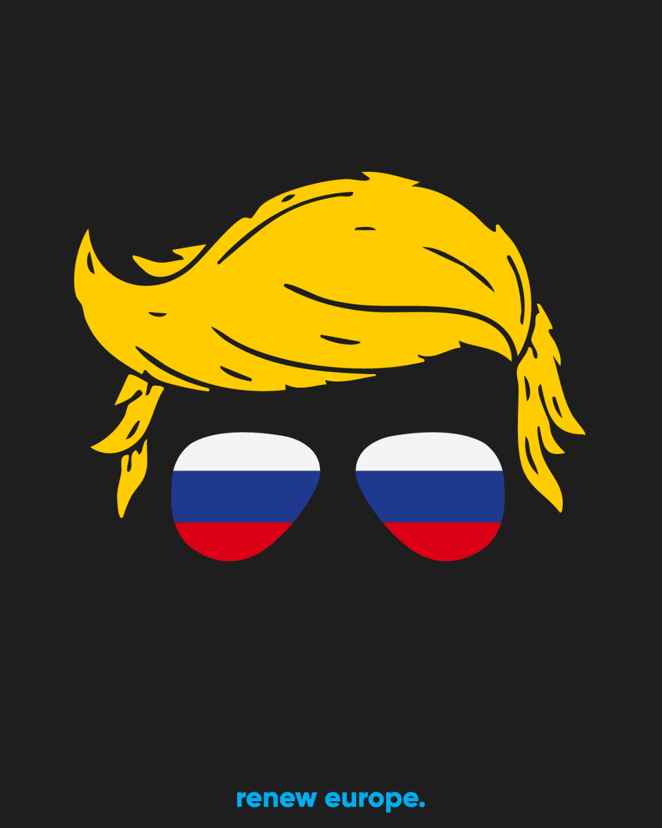 Mr Trump, Take off your Russian glasses. 

❗️FACT: Russia invaded Ukraine. 
❗️FACT: Ukraine is fighting for its survival and deserves our support. 

Europe will always fight for freedom and democracy over tyranny!