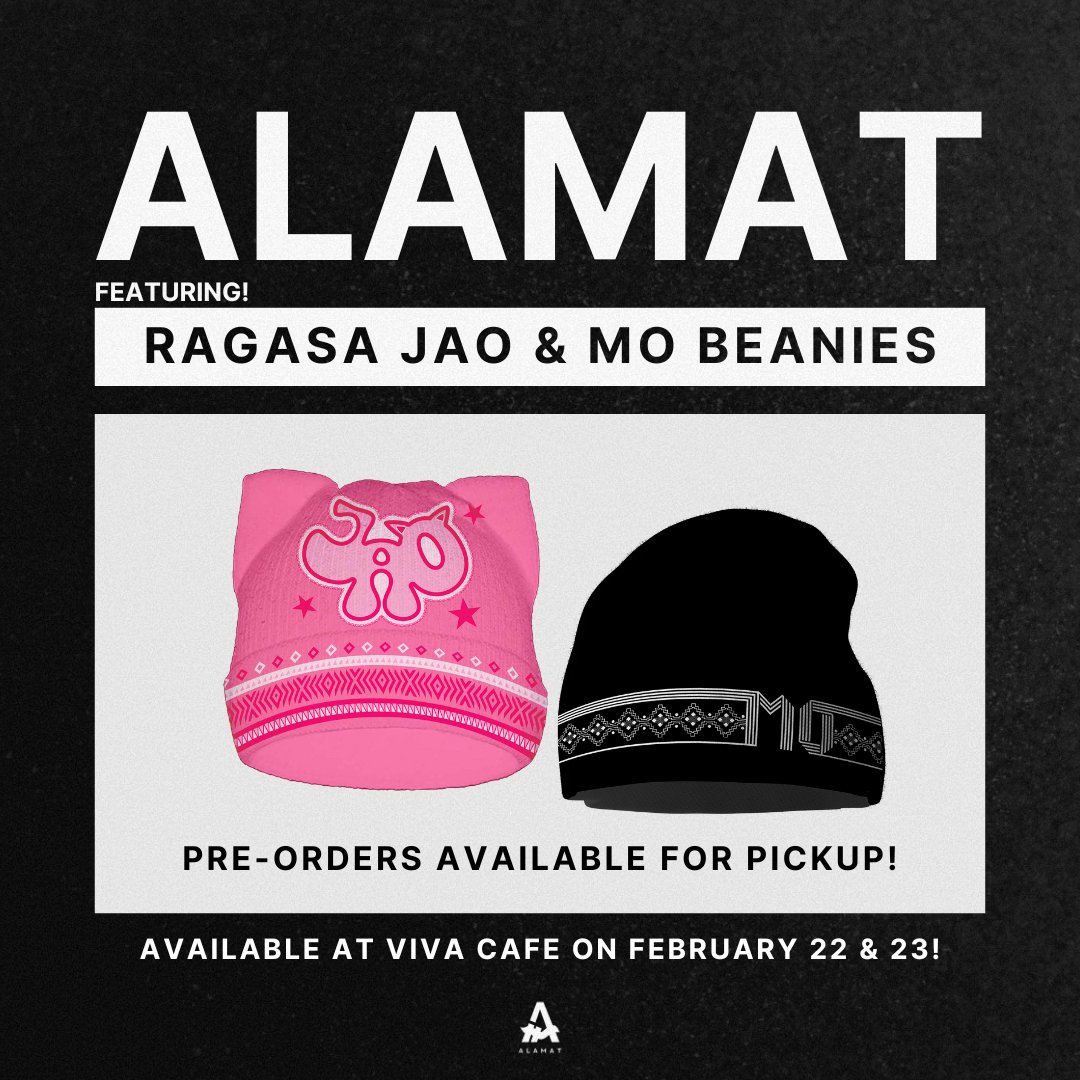 Mga Magiliw, in case you missed your chance at the Ragasa concert, you can get our exclusive merch items at our two-day Anniversary gigs at Viva Cafe!

Featuring: The Official ALAMAT Fan Light and the Jao and Mo Beanies available for pick-up from pre-orders!

#ALAMAT
